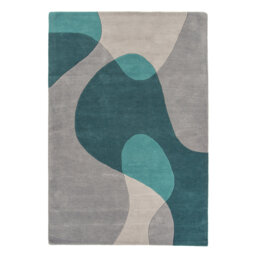 Wade Hand Tufted Wool Teal/Grey Rug