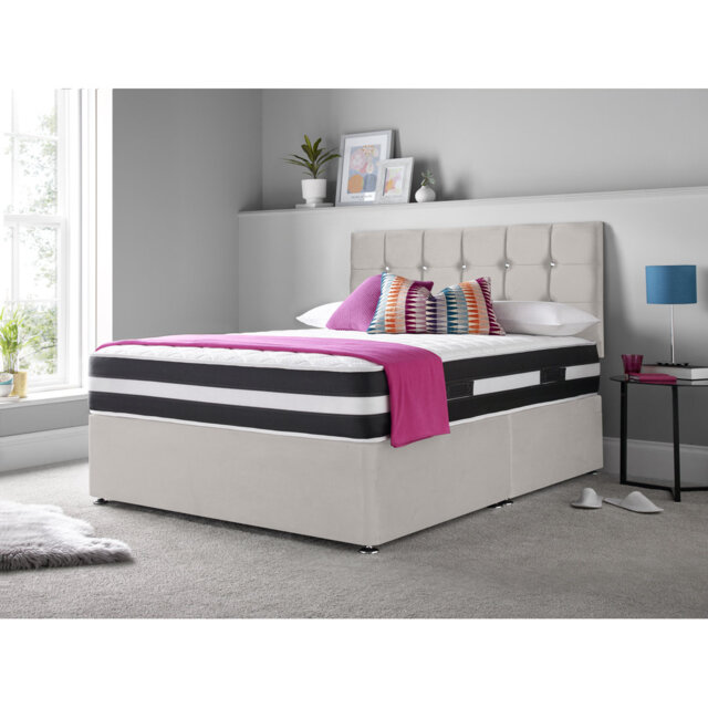 Vibbert Upholstered Divan Bed with Mattress