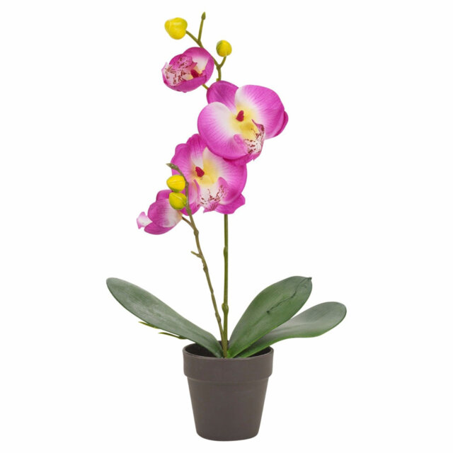 38cm Faux Flowering Plant in Pot