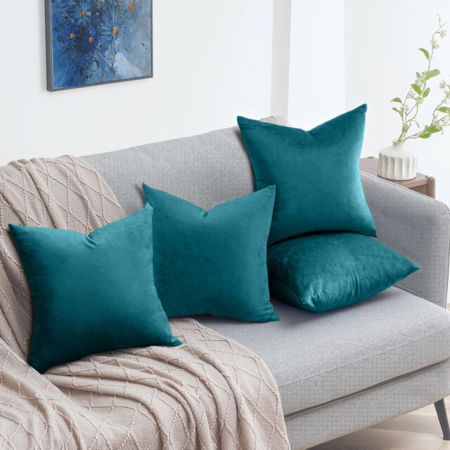 Luxury Square Throw Cushion Cover Pad Decorative set of 4