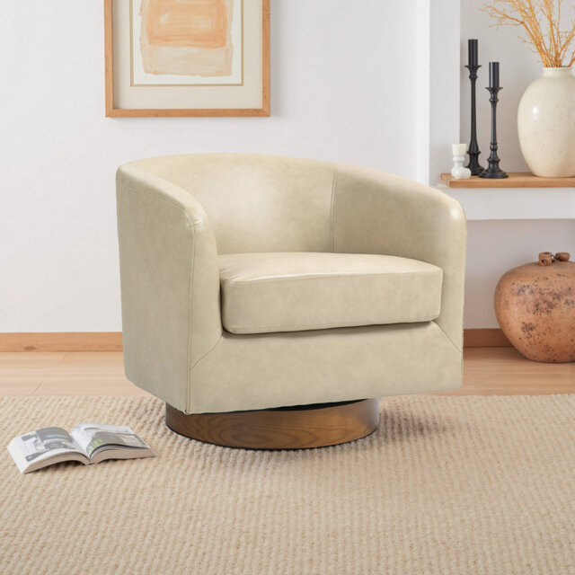 Bennett 79Cm Wide Swivel Barrel Chair
