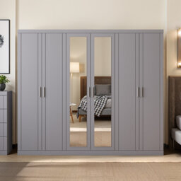 KIMBERLEY 6 Door Wardrobe With Mirror