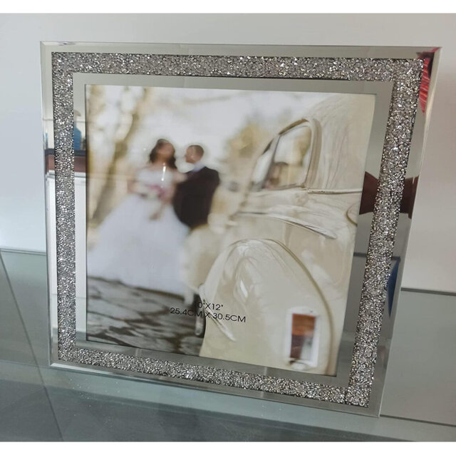 Netawaka Silver Glass Picture Frame