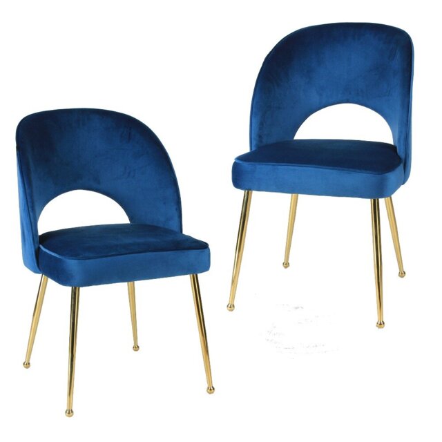 Coupland 49cm H Velvet Upholstered Metal Side Chair