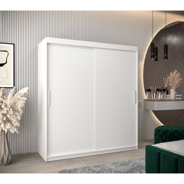 Maniah 2 Door Solid + Manufactured Wood Wardrobe