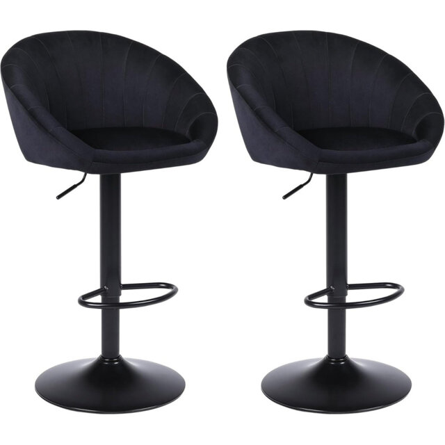 Bar Stools Set Of 2, Mnimalist Linen Bar Stools With Footstools, Swivel, Height-Adjustable, Suitable For Dining Rooms, Living Rooms, And Kitchens, Bei