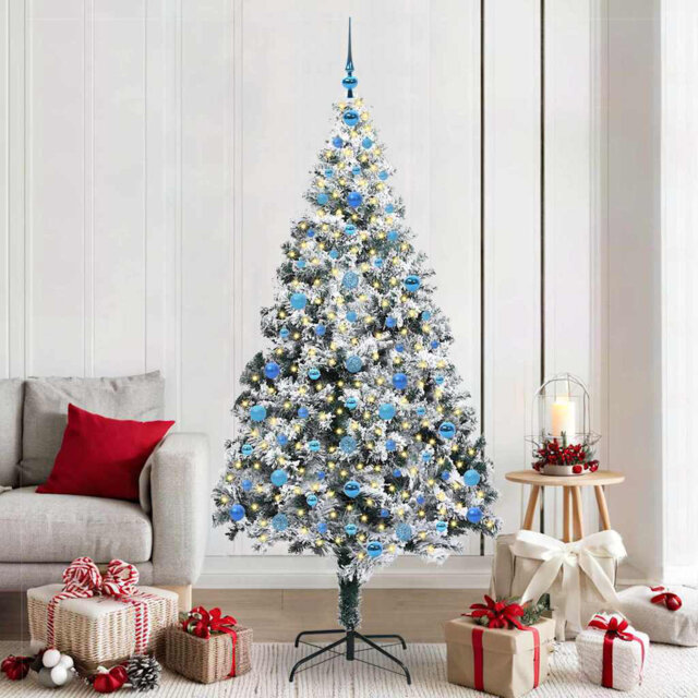 Artificial Christmas Tree with 300 LEDs with Stand Green