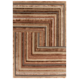 Corel Geometric Handmade Hand Tufted Orange Area Rug