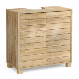 Chester 60cm Single Bathroom Vanity Base Only in Wood Effect