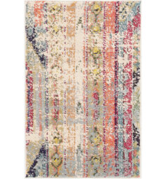 Barwicks Power Loom White/Orange/Blue Rug