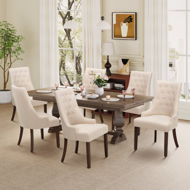51cm H Tufted Fabric Upholstered Side Chair