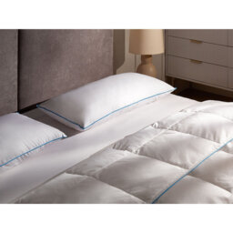 Bed Pillow ANETO Low Duck Feathers and Down 50 x 60 cm White