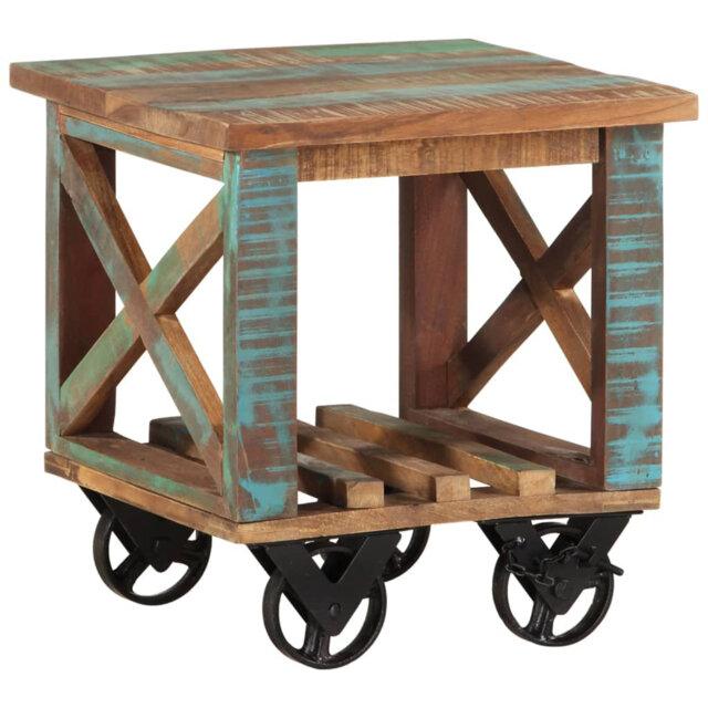 Tangerine Wheel End Table