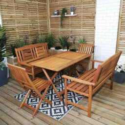 Cofield Rectangular 5 - Piece 6 - Person Outdoor Table Set