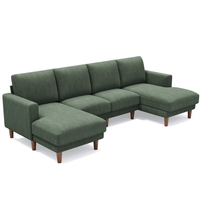 4 Seater Corduroy Sofa & Chaise