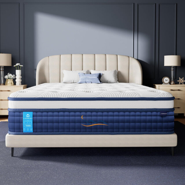 26cm Gel Memory Foam mattress, 7 Zone Orthopedic Hybrid Mattress with Pocket Sprungs, Motion Isolation, Edge Support - Medium Firm - with OEKO TEX