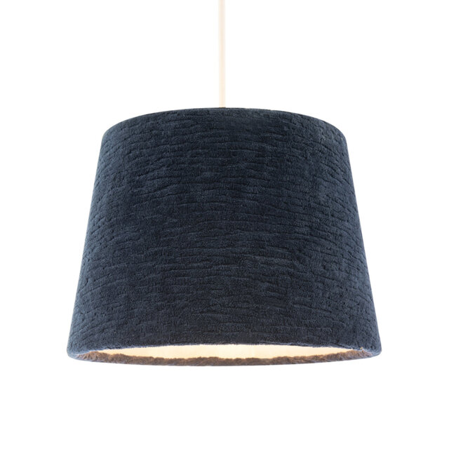 Thick Lined Textured Velvet Lamp Shade With Satin Inner By Happy Homewares