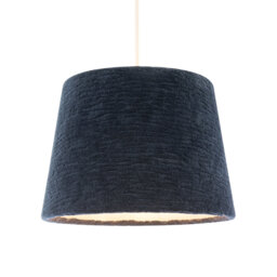 Thick Lined Textured Velvet Lamp Shade With Satin Inner By Happy Homewares