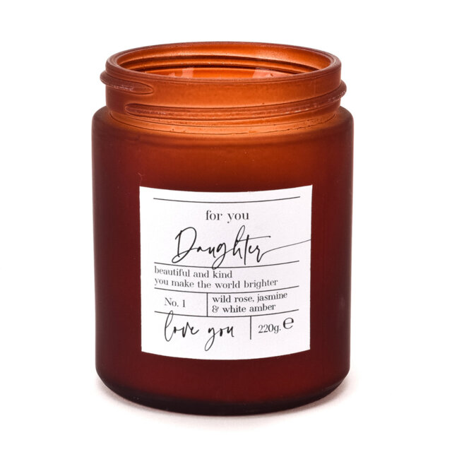 Wild Rose, Jasmine & White Amber Scented Jar Candle