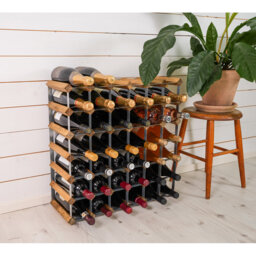 Bohun 56 Bottle Solid Wood Standard Wine Bottle Rack