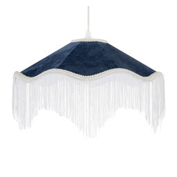 12cm H Fabric Empire Pendant Shade ( No Direct Attachment Method ) in Navy
