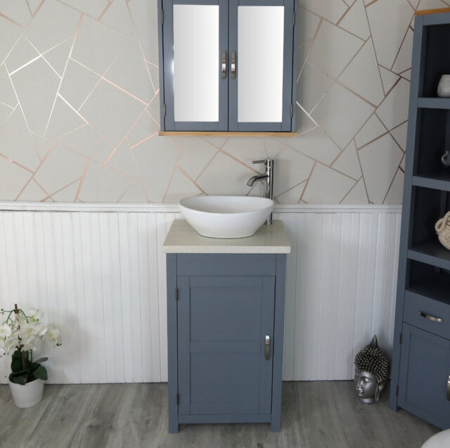 Scully 515mm Single Bathroom Vanity with Vessel Ceramic Basin