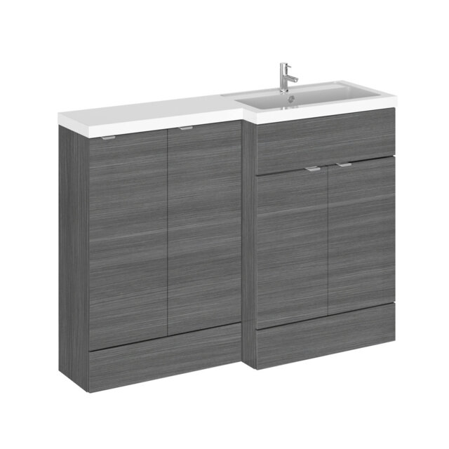 Fusion Fitted Furniture - Gloss White Bathroom Vanity with Basin