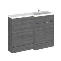 Fusion Fitted Furniture - Gloss White Bathroom Vanity with Basin