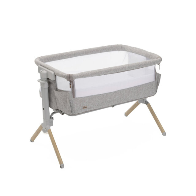 Chicco Next2Me Armonia bedside crib from birth up to 6 months, Co-sleeping crib with Motion Sensor Night Light, Adjustable Height, Storage Pockets and