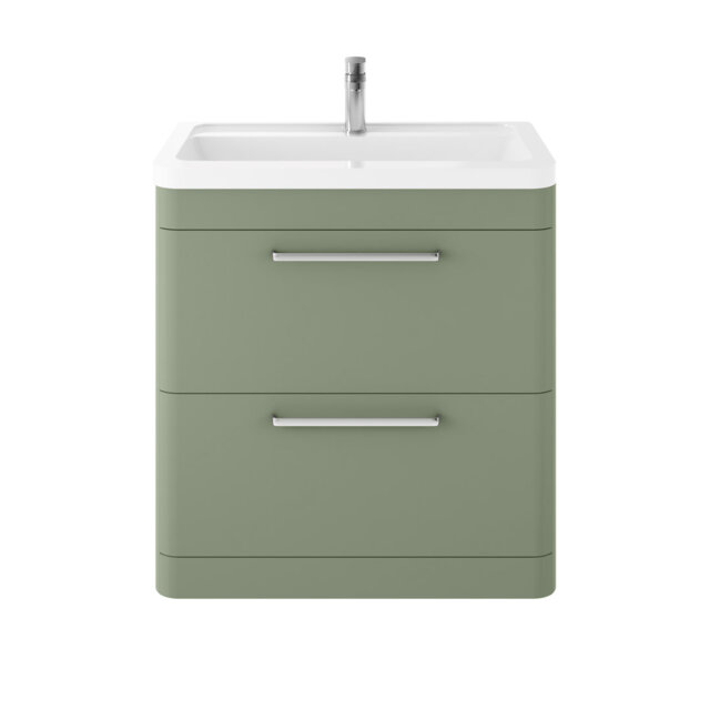 Solar 800mm Single Bathroom Vanity with Integrated Vitreous China Basin