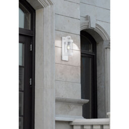 Gadmann White Outdoor Wall Lantern