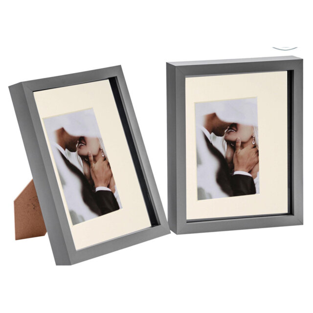 "Nicola Spring - 3D Box Photo Frames - 8 x 10"" with 4 x 6"" Mount"