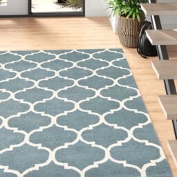 Reina Hand Tufted Wool Duck Egg/Beige Rug
