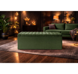 Royal Velvet Storage Ottoman Box with Hinged Lid - Lined Upholstered End of Bed Storage Bench - Soft  Close Storage Seat - Made in UK