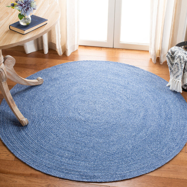 Round Allyra Solid Colour Hand Woven Indoor / Outdoor Area Rug