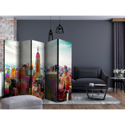 Glasgo 225cm W x 172cm H 5 - Panel Solid Wood Folding Room Divider