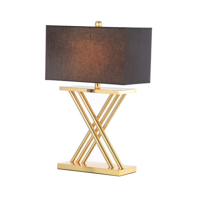 Almonza Luxury Table Lamp, Bedside Buffet Lamp with Metal Base and - Main Image
