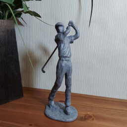 GOLFER MAN Iron Figurine 22cm