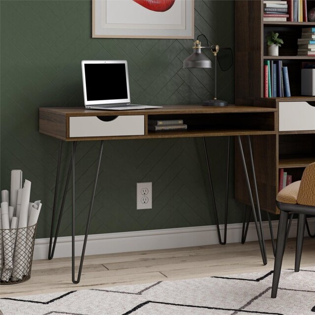 Veney Metal Base Writing Desk
