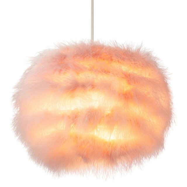 Modern and Distinctive Small Real Feather Decorated Pendant Light Shade