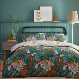 Giller Teal Plain Weave 144 TC Reversible Duvet Cover Set