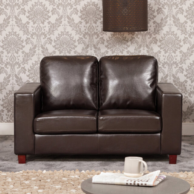 Acorn Oaks 2 Seater Faux Leather Loveseat