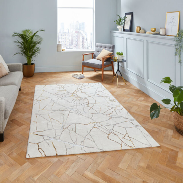 Creation area rug Machine Woven Rectangle Ivory