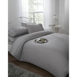 Satin Striped Duvet Cover Set with Pillow Shams Included