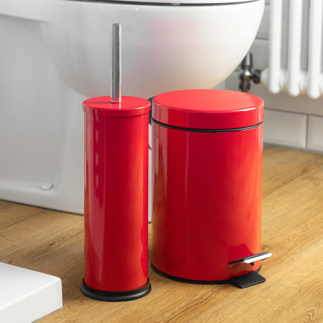 Harbour HousewaresRound Bathroom Bin & Toilet Brush Set - 3L