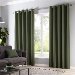100% Cotton Room Darkening Curtain Panel Pair
