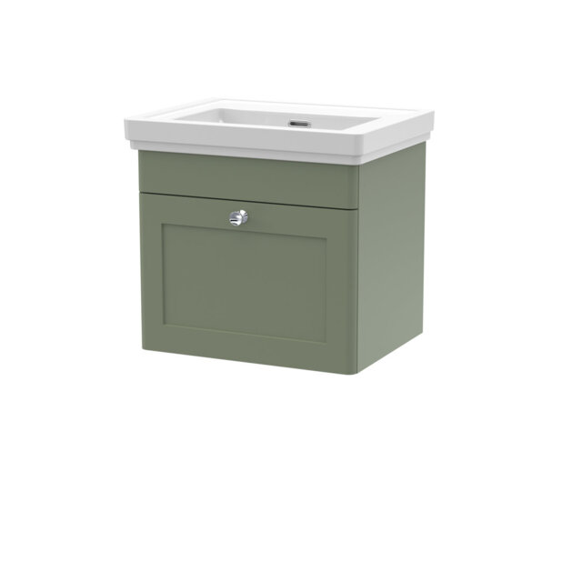Classique 531mm Wall Mounted Single Bathroom Vanity with Vitreous China Vanity Top