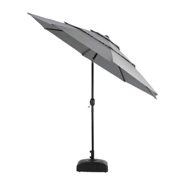 Shirely 293cm Lighted Cantilever Parasol with Crank Lift