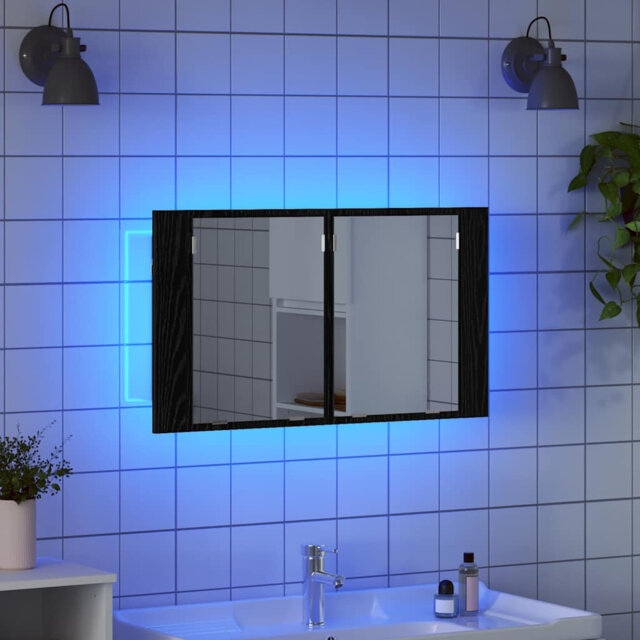 LED Bathroom Mirror Cabinet Washroom Sink Cabinet Mirror Furniture