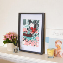 "Nicola Spring - Photo Frame with White A4 Mount - A3 (12"" x 17"") - Black"